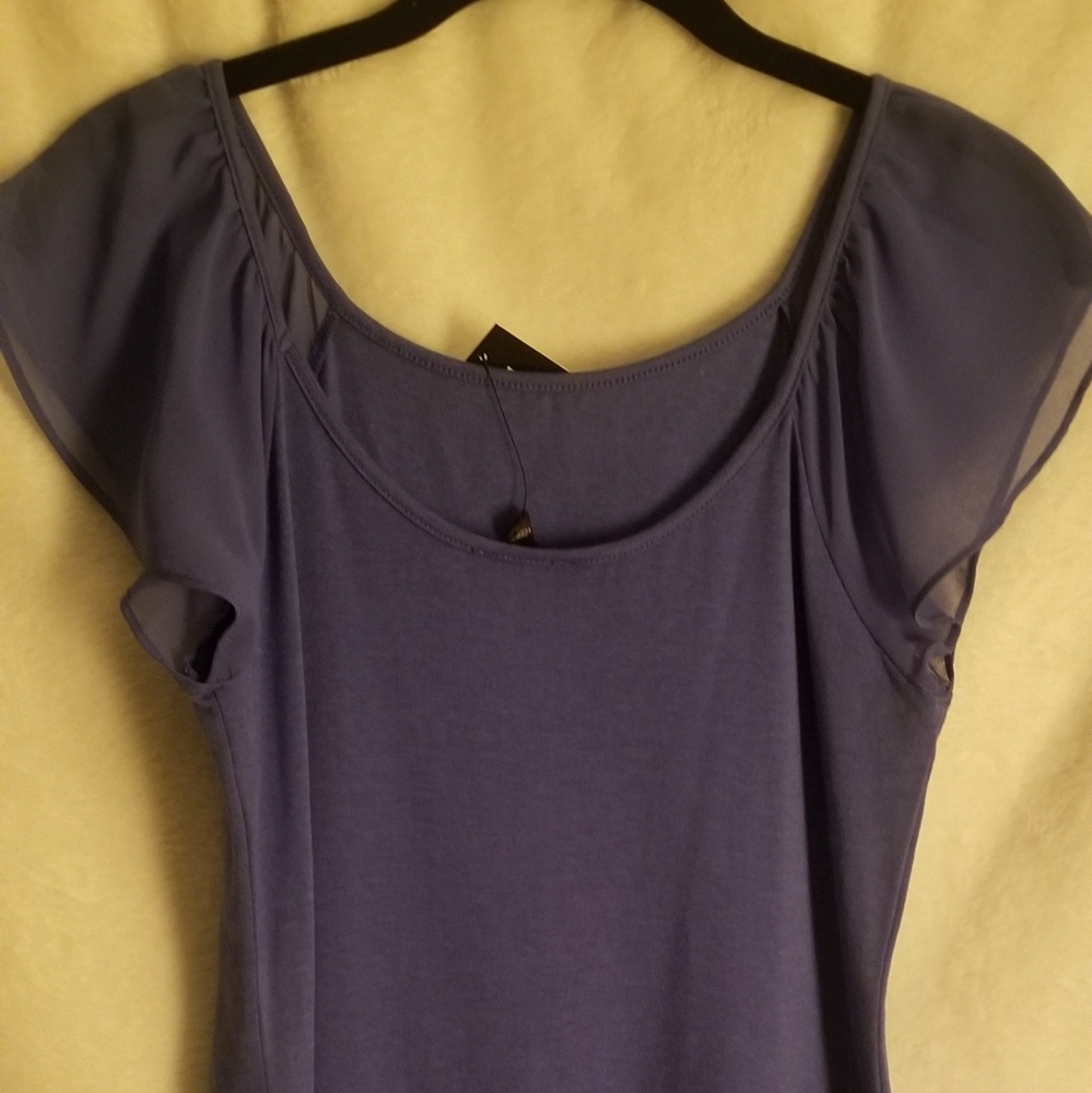 NWT Express blue/purple flutter top